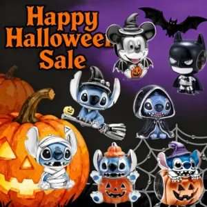 925 Silver Charm Disney Stitch Halloween charm beads for bracelet Original female luxury Jewelry accessories Halloween gifts
