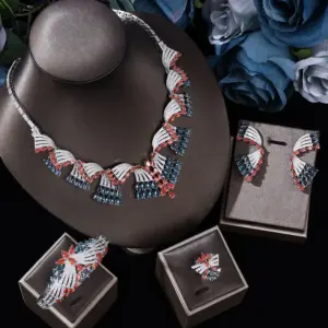 2024 Dubai Jewelry Set Women's Wedding Necklace and Earring Set Bridal Jewelry Set Women's Wedding Set Free Delivery to Bride